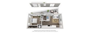 a floor plan of the Everly apartments