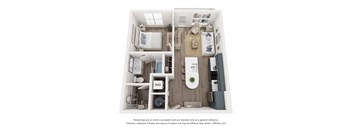 a floor plan of the Everly apartments