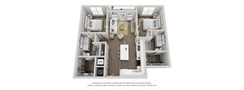 a floor plan of the Everly apartments