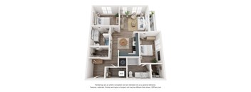 a floor plan of the Everly apartments