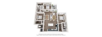 a floor plan of the Everly apartments