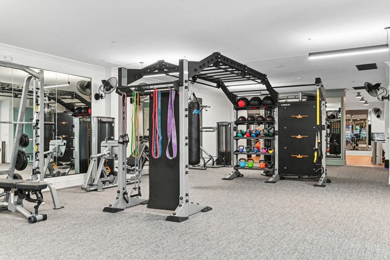 Fitness Center with high bars