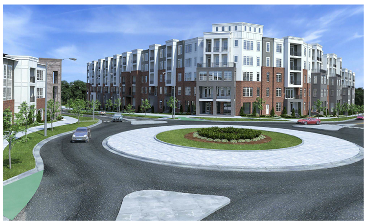 Exterior renderings of building