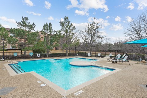 our apartments have a resort style pool and patio