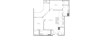 Flats170_B2F_2bed_2bath_1214sqft_2D