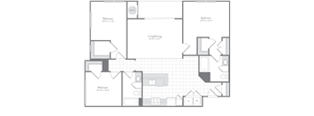 Flats170_C2A_3bed_2bath_1372sqft_2D