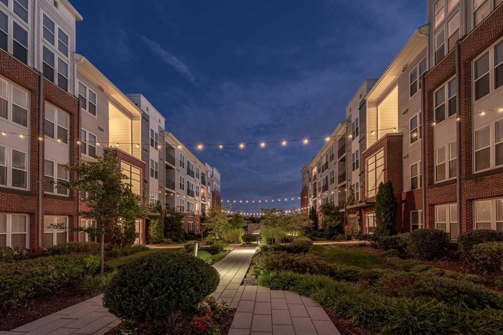 Flats Courtyard (Dusk)