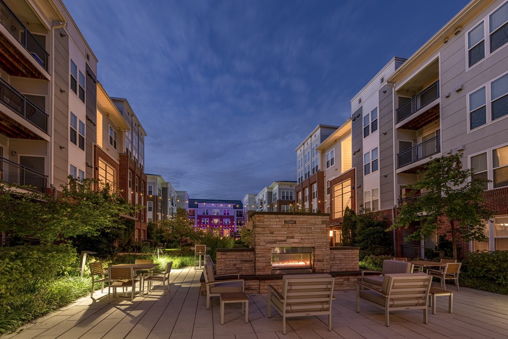 Flats Courtyard (Dusk)