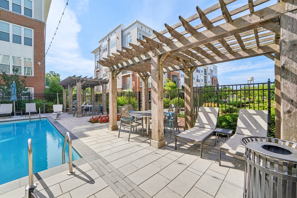 cabana area next to pool