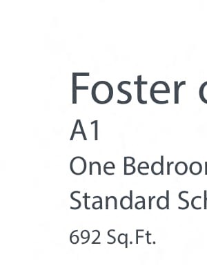 A1 1Bed_1Bath A1 1Bed_1Bath at Foster on the Park, Durham, North Carolina