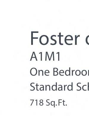 A1M1 1Bed_1Bath A1M1 1Bed_1Bath at Foster on the Park, Durham