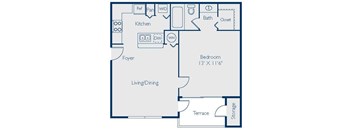 A1 1Bed_1Bath at Bell Boca Town Center, Boca Raton, 33486