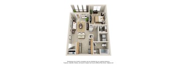 bedroom floor plan at the crossings at white marsh apartments in white marsh, md