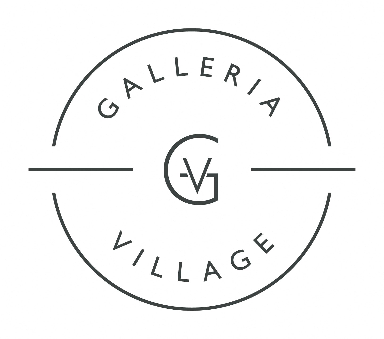 an image of a logo that says galeria village