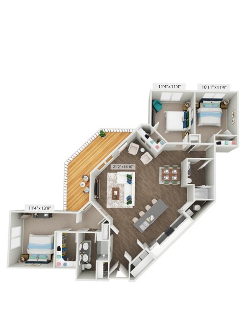 a floor plan of a house with a bedroom and a living room