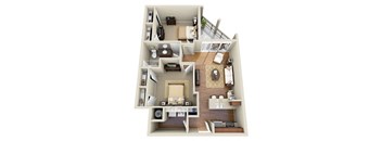 a floor plan of a 2 bedroom apartment