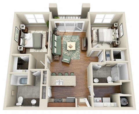 a floor plan of a 3 bedroom apartment with a bathroom and living room, transparent png