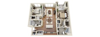 a floor plan is shown of a two bedroom apartment
