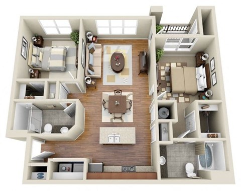 a floor plan is shown of a two bedroom apartment