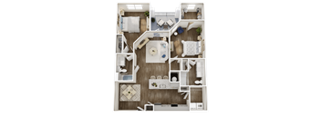 A detailed floor plan of a house showing all the rooms and their layout.