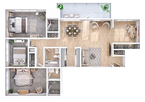 A series of images showing different rooms of a house.