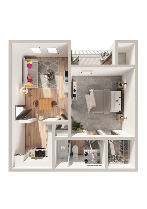bedroom floor plan an in 1 bed 1 bath