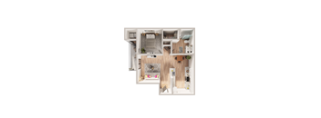 bedroom floor plan an in 3d