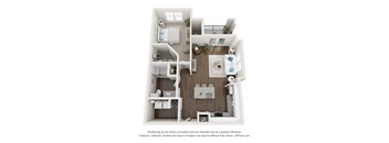 bedroom floor plan | village on the lakes apartments