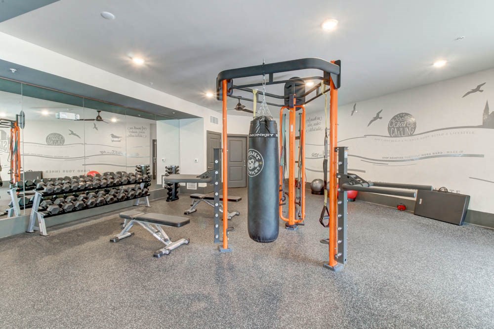 24-Hour Fitness Center With Free Weights at Portiva, Jacksonville, Florida