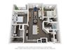 Inkwell Watters Creek B2A 2bed 2bath 1066 sqft