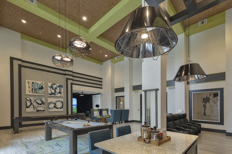 Billiards Table In Clubhouse at Integra Sunrise Parc, Kissimmee, FL
