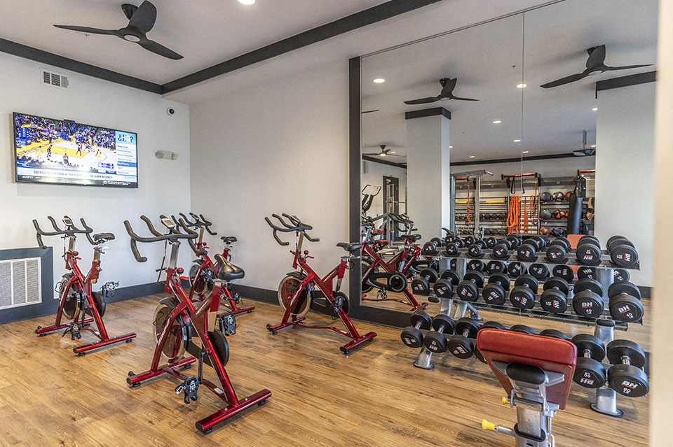 24-Hour Fitness Center With Free Weights at Integra Sunrise Parc, Kissimmee, Florida