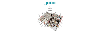 A floor plan of a Jumo apartment with a 3 bed 2 bath and 1469 sq ft.