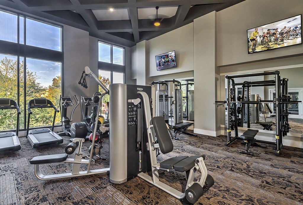 the residence on lamar apartment homes fitness room with exercise equipment