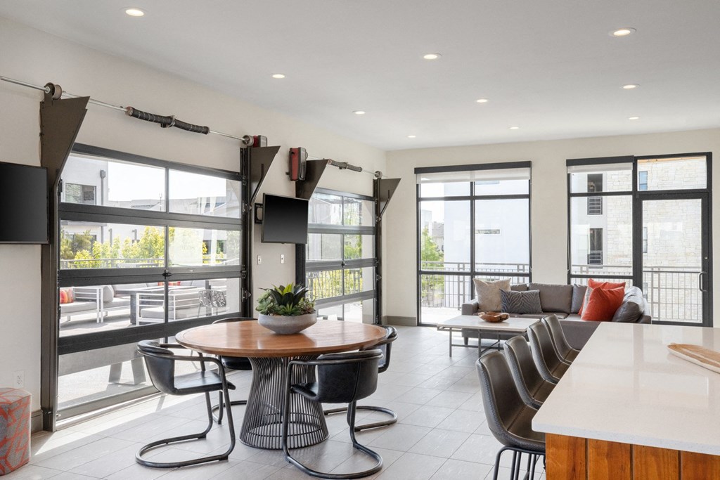 interior clubhouse sky lounge with seating