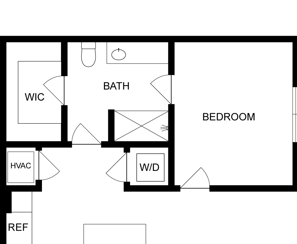 A2, One Bedroom, One Bathroom 781 sq.