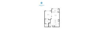 A floor plan of a Maple District Lofts apartment.