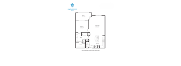 A floor plan for a Maple District Lofts apartment.