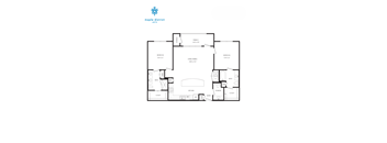 A floor plan of a house layout by Maple District.