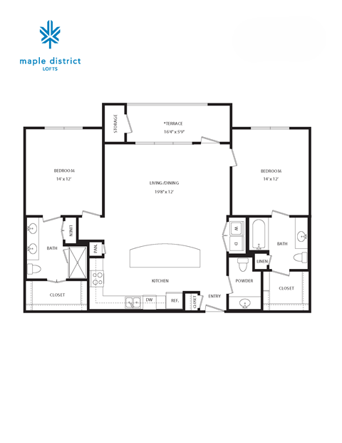 A black and white floor plan of a house layout.