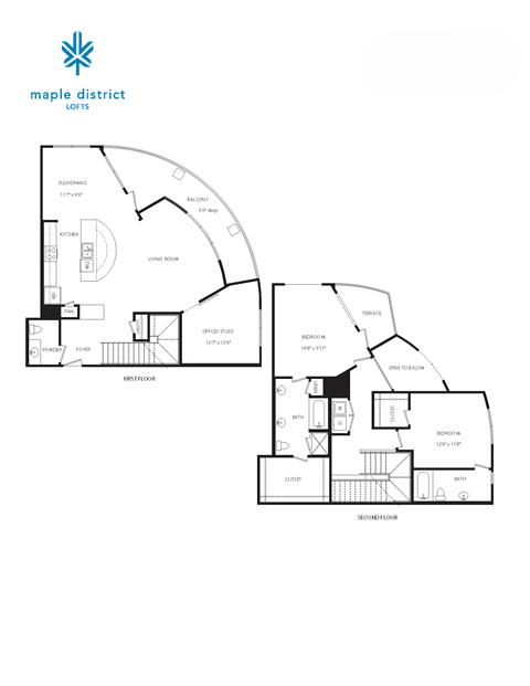 A black and white image of a map of Maple District.