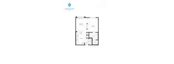 A floor plan of a Maple District Lofts apartment.