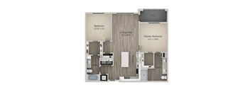 2 Bedroom Floorplan Image