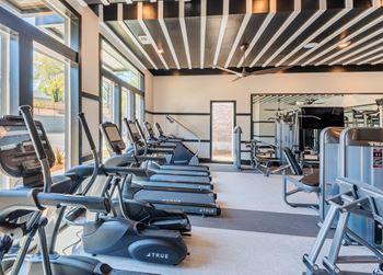 Fully-equipped fitness center with yoga room