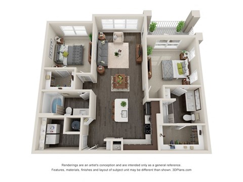 Metro University City B2C Floor Plan 2 Bed 2 Bath 1184 sq ft