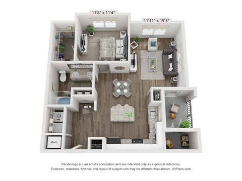 Parkstone at Indian Land A1B 1 Bedroom 1 Bathroom