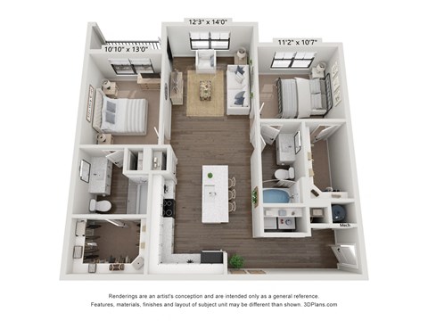 a 1 bedroom floor plan