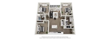 a 3 bedroom floor plan of a 2100 sq ft