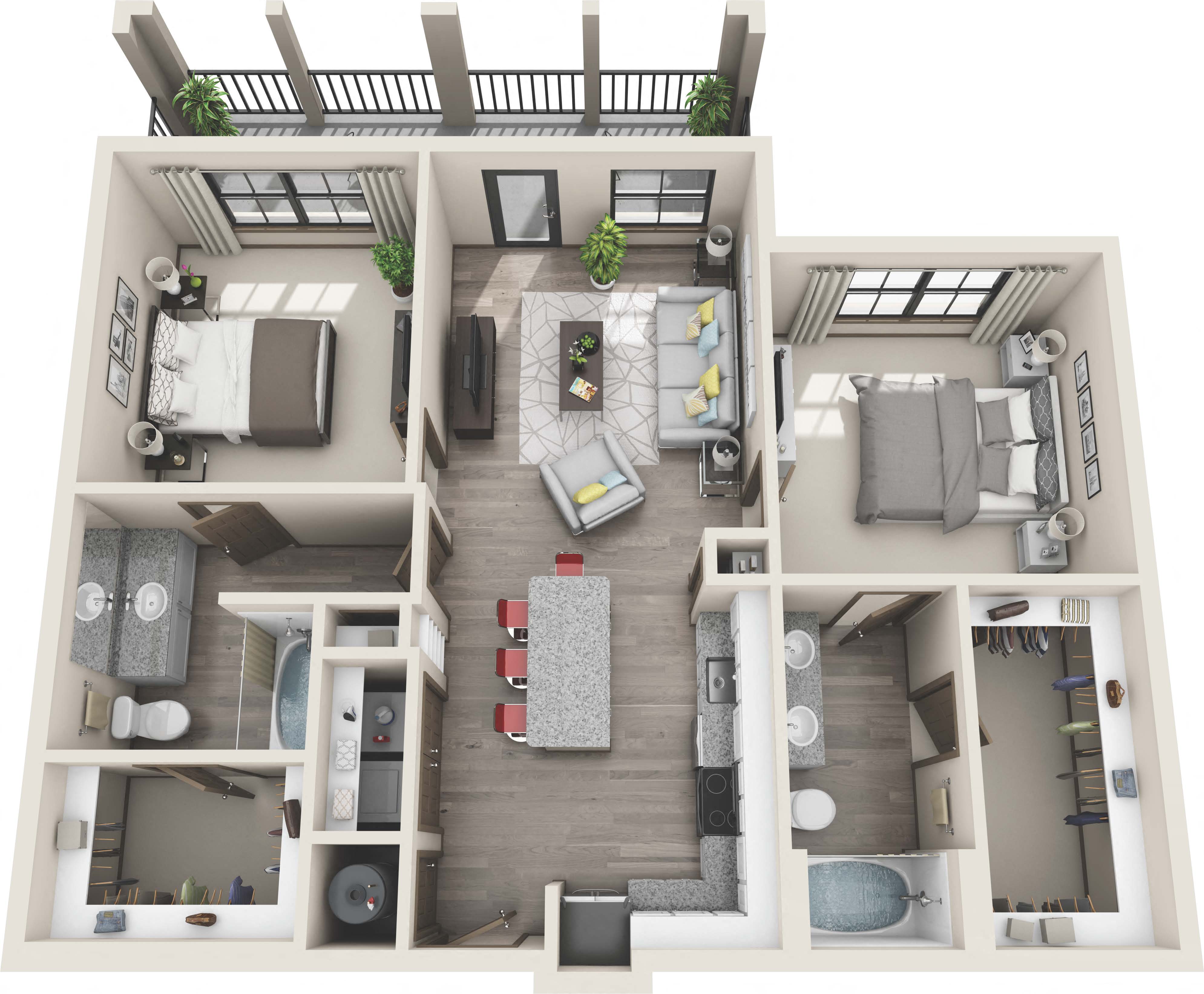 B1 2Bed_2Bath at Portiva, Jacksonville, FL, 32256