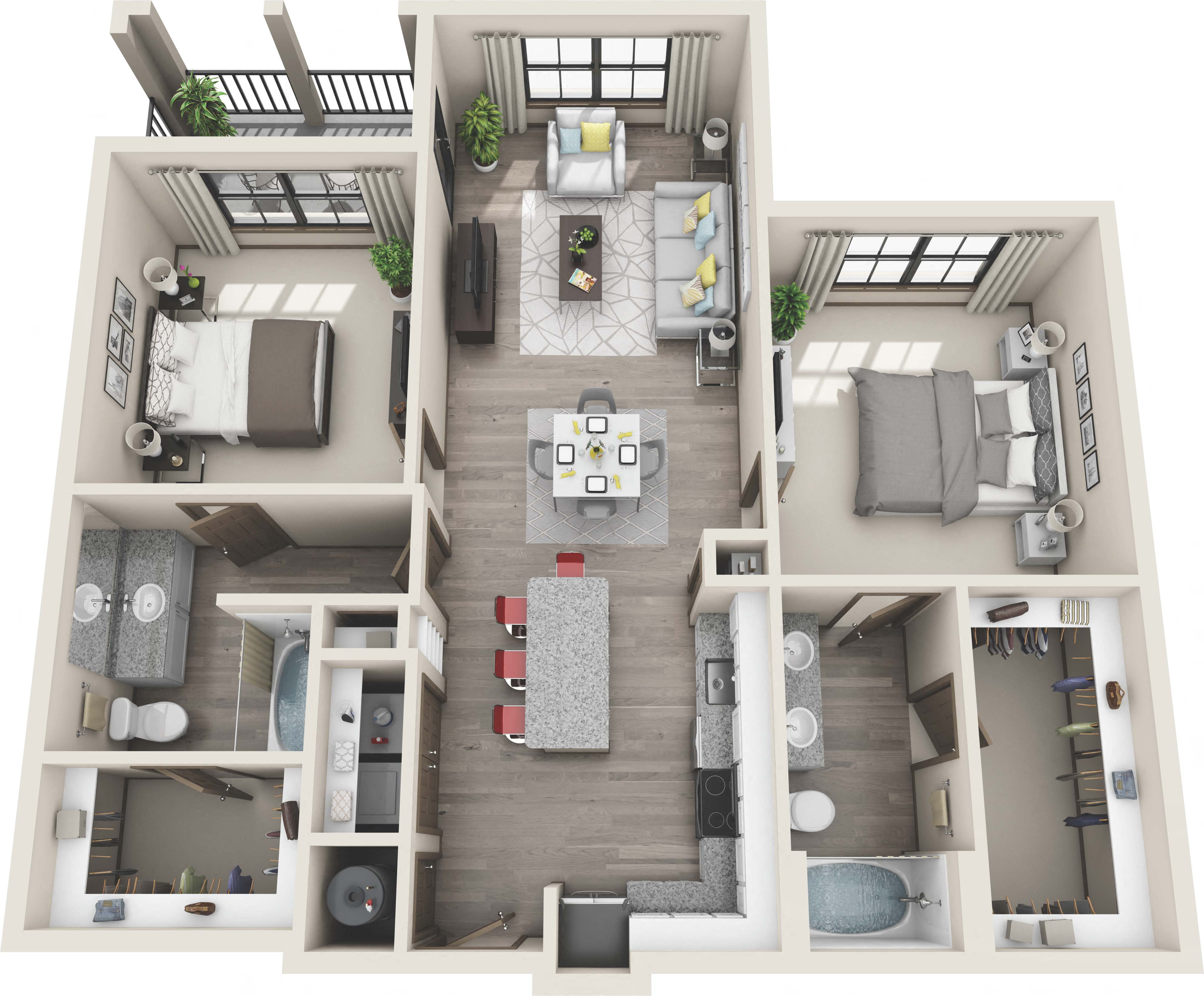 B2 2Bed_2Bath at Portiva, Jacksonville, FL